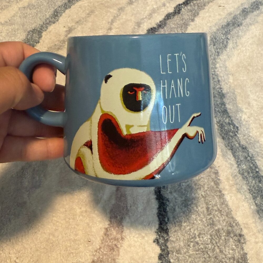 Opal House Let's Hang Out Blue Mug Sloth